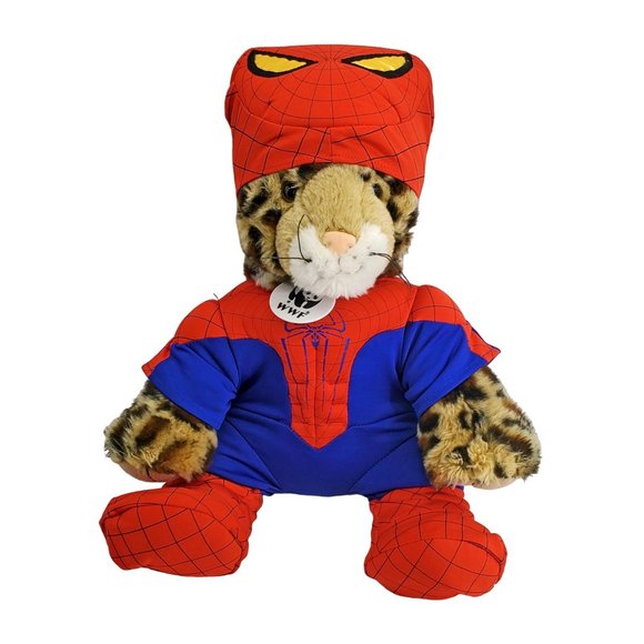 Build-A-Bear Cheetah World Wildlife Fund Marvel Spider Man Stuffed Animal WWF - Picture 7 of 8